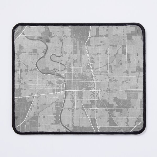 Item preview, Map of Wichita (Kansas, USA) in gray vintage style designed and sold by blursbyai.