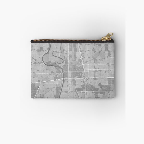 Item preview, Map of Wichita (Kansas, USA) in gray vintage style designed and sold by blursbyai.