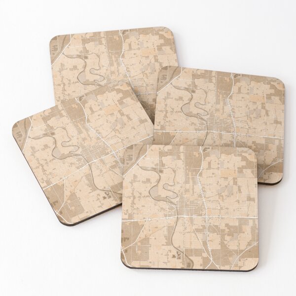Item preview, Map of Wichita (Kansas, USA) in sepia vintage style designed and sold by blursbyai.