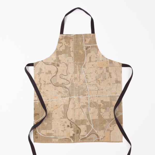 Item preview, Map of Wichita (Kansas, USA) in sepia vintage style designed and sold by blursbyai.