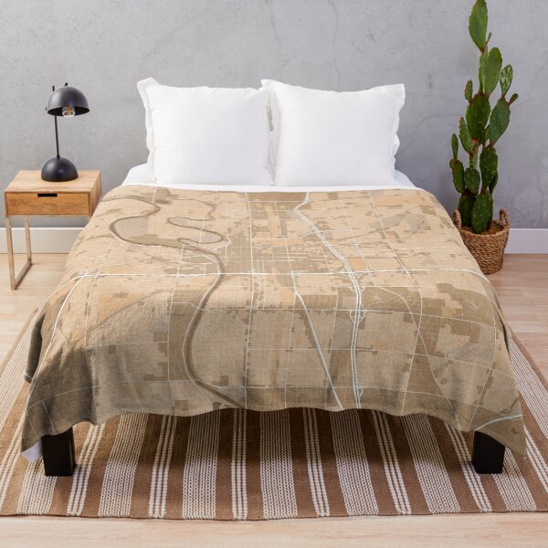 Item preview, Map of Wichita (Kansas, USA) in sepia vintage style designed and sold by blursbyai.