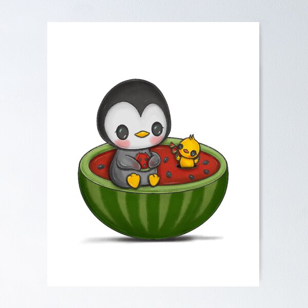 Item preview, Watermelon Penguin | Pauly the Penguin designed and sold by meerathomasart.