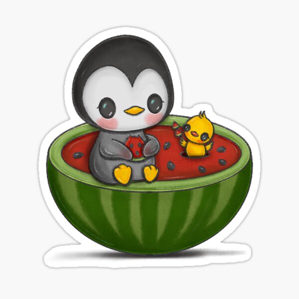 Item preview, Watermelon Penguin | Pauly the Penguin designed and sold by meerathomasart.