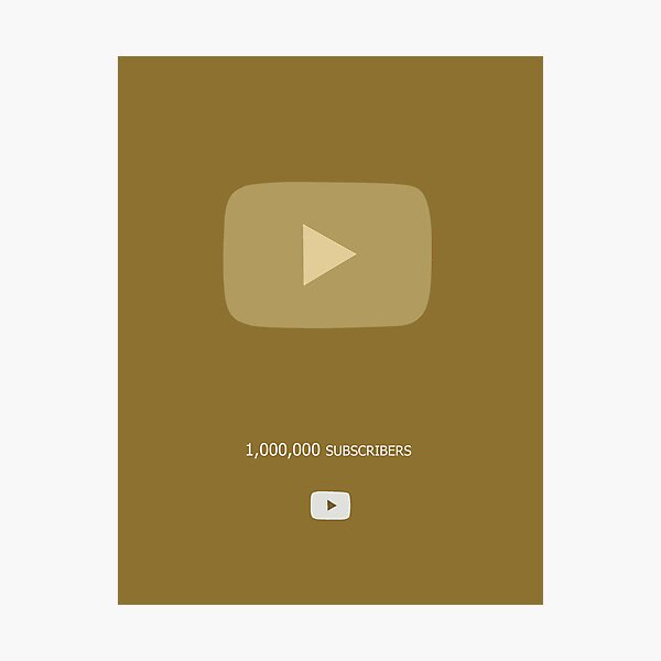 Item preview, Play Button 1.000.000 subscribers designed and sold by monstraw-art.