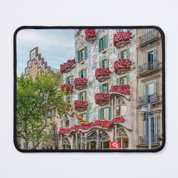 Item preview, Casa Batlló adorned with roses on Sant Jordi Day, Antoni Gaudí, Barcelona, Catalonia, Spain. designed and sold by Marc Garrido Clotet.