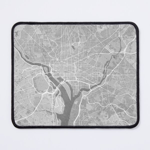 Item preview, Map of Washington DC (USA) in gray vintage style designed and sold by blursbyai.
