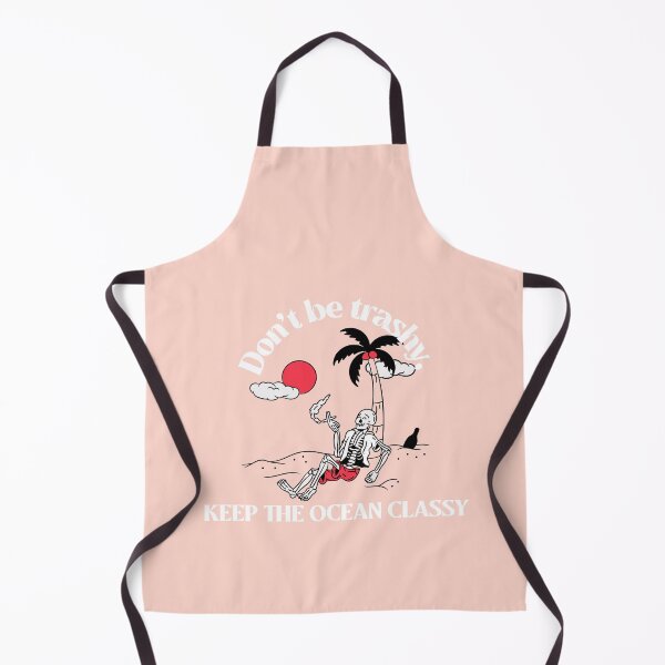 Item preview, Don't Be Trashy, Keep the Ocean Classy Skeleton on a Beach designed and sold by Winter--Flowers.
