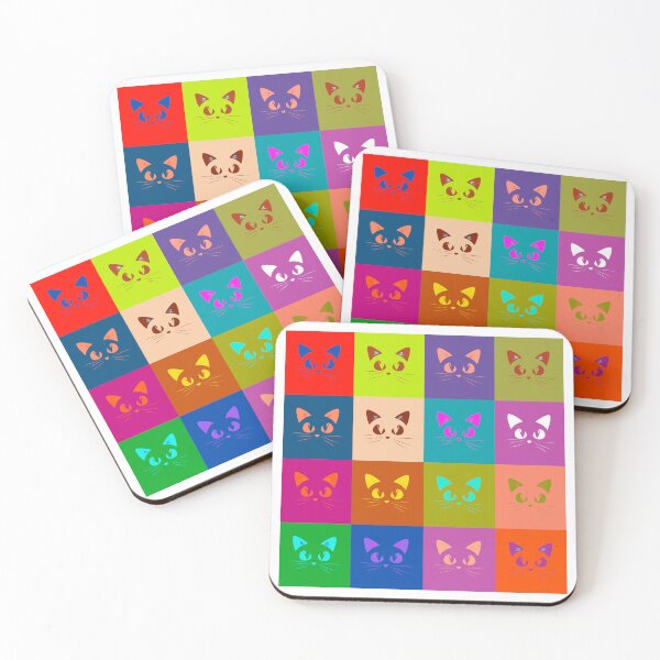 Artikelvorschau, Katzen Pop Art Andy Warhol Stil – Bestseller entworfen und verkauft von roisud.