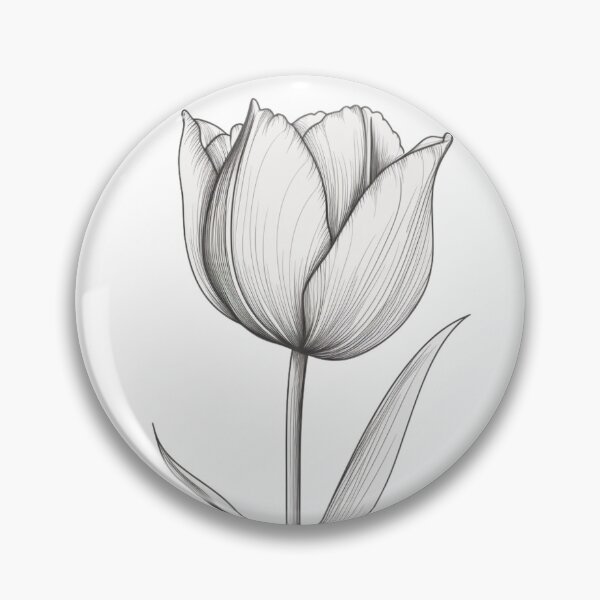 Artikelvorschau, Tulpe Schwarz und Weiß entworfen und verkauft von OtterComforts.