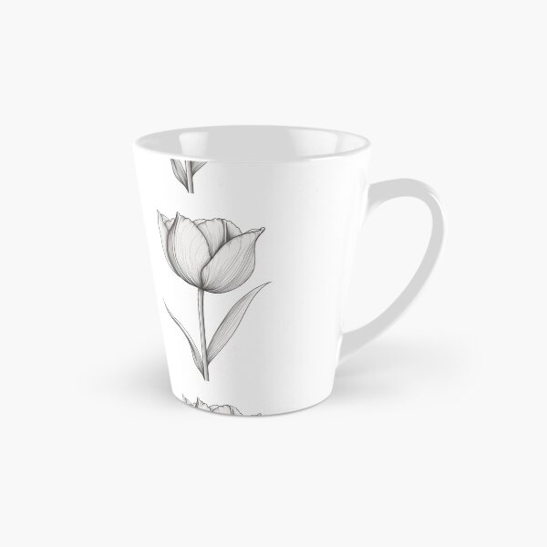 Aperçu de l'œuvre Tulipe noir et blanc créée et vendue par OtterComforts.