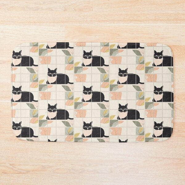Item preview, Floral graphic with cat designed and sold by bimumonji.