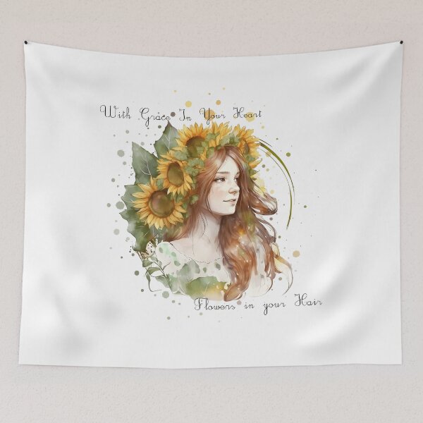 Item preview, Flower in her hair designed and sold by 1111Miracle.