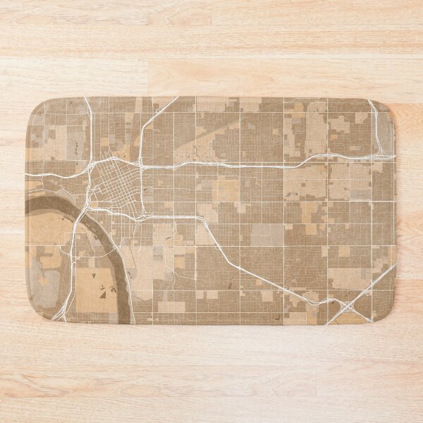 Item preview, Map of Tulsa (Oklahoma, USA) in sepia vintage style designed and sold by blursbyai.