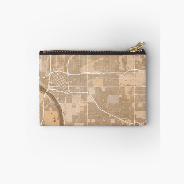 Item preview, Map of Tulsa (Oklahoma, USA) in sepia vintage style designed and sold by blursbyai.