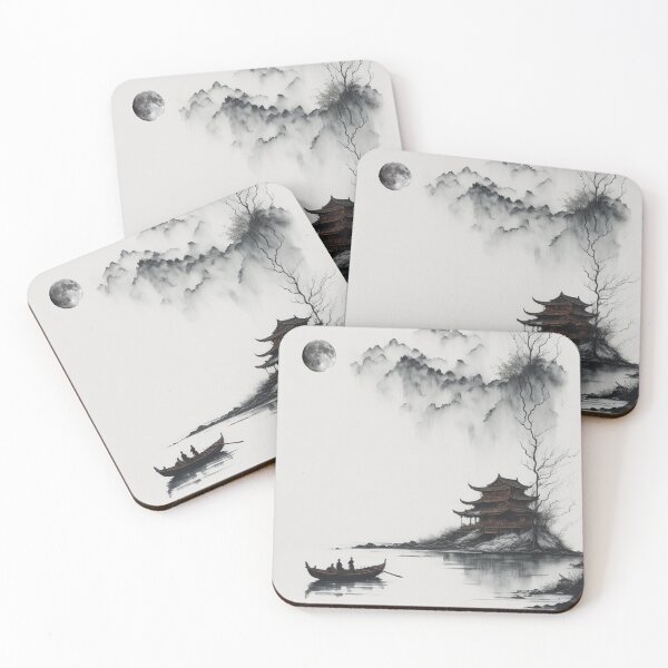 Item preview, Chinese town black and white , Mountain View  designed and sold by DeluxBee.
