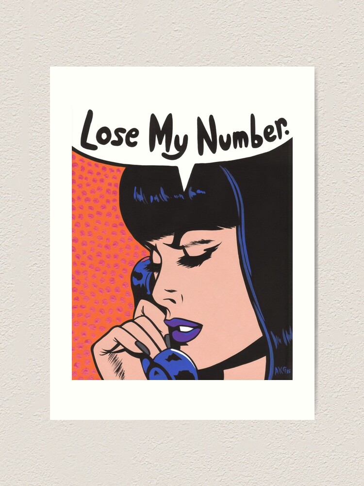 "Lose My Number" Art Print for Sale by turddemon | Redbubble