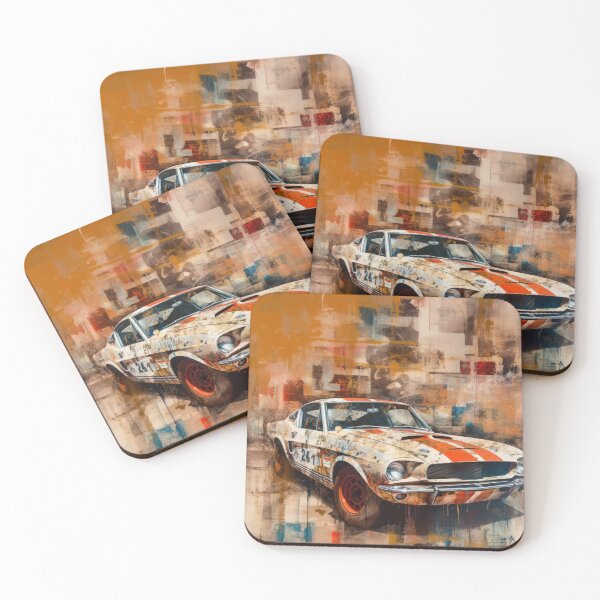 Item preview, Car retro Abstract Expressionism Artwork #2 designed and sold by LollyShineART.