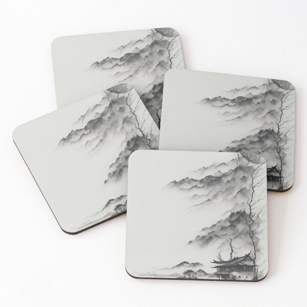 Item preview, Chinese town black and white , Mountain View  designed and sold by DeluxBee.
