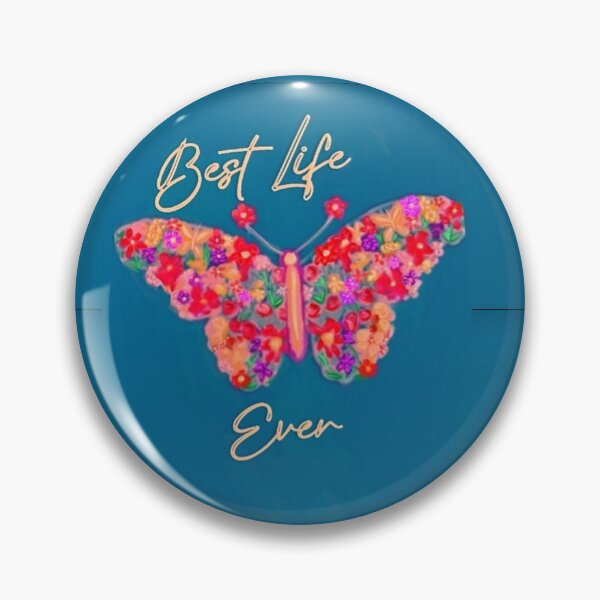 Item preview, Best Life Ever Colorful Wildflower Butterfly  designed and sold by IvaRenee.