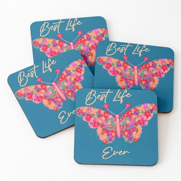 Item preview, Best Life Ever Colorful Wildflower Butterfly  designed and sold by IvaRenee.