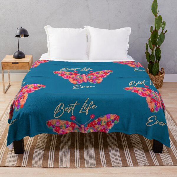 Item preview, Best Life Ever Colorful Wildflower Butterfly designed and sold by IvaRenee.