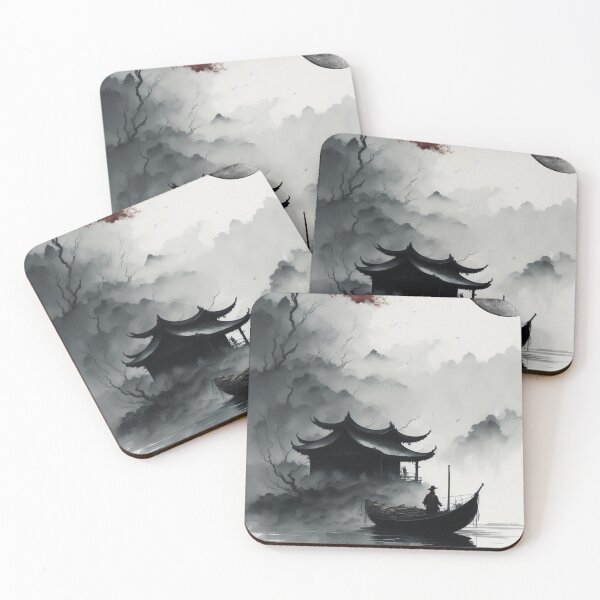 Item preview, Chinese town black and white , Mountain View  designed and sold by DeluxBee.