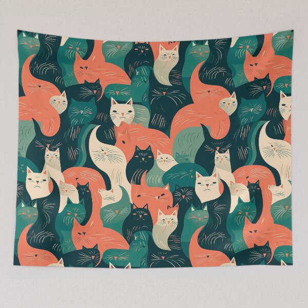 Item preview, Cat Party: Feline Pattern Explosion designed and sold by Casanova Originals.
