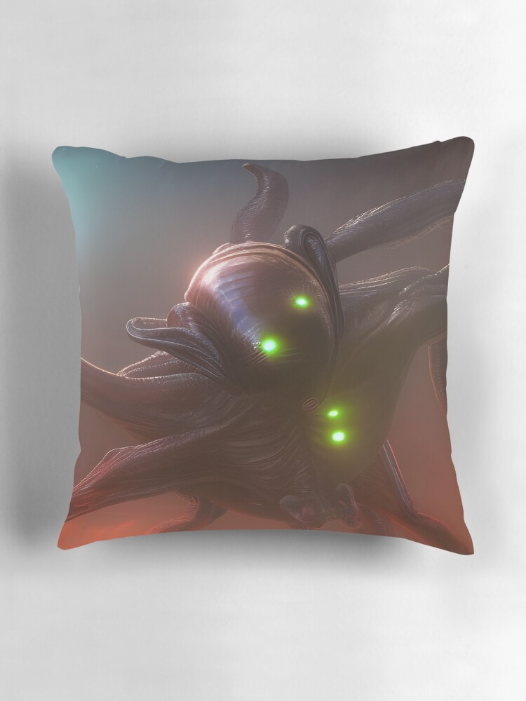 Thumbnail 3 of 4, Pillow, Alien on a distant planet designed and sold by LenCarol.