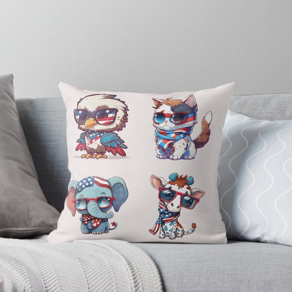 Artikelvorschau, vierter juli pack, juli, auto, patriotisch, süße tiere, amerikanischer adler, süße katze, sonnenbrille, sommer, spaß, mädchenhaft, beliebt, trendy, usa, amerikanische flagge, weißkopfseeadler, zootiere, giraffe, elefant entworfen und verkauft von CapturedByeJ.