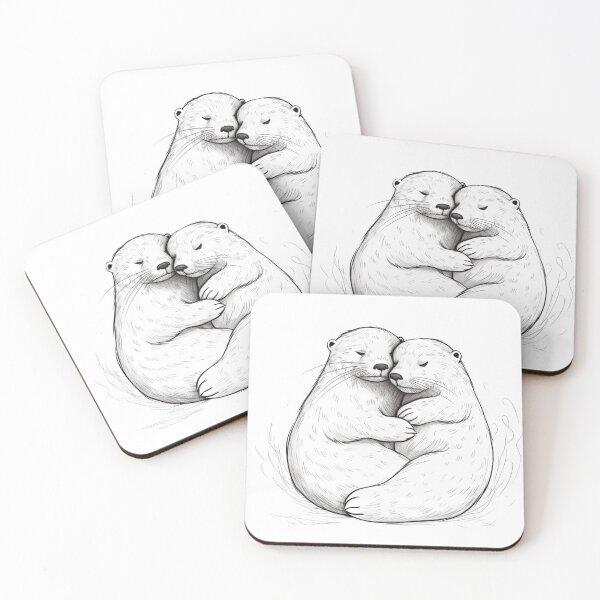 Item preview, Otter Couple cuddle designed and sold by OtterComforts.