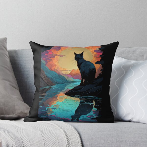 Item preview, Cat Reflected in Rainbow Pool designed and sold by Splargo Digital Prints.