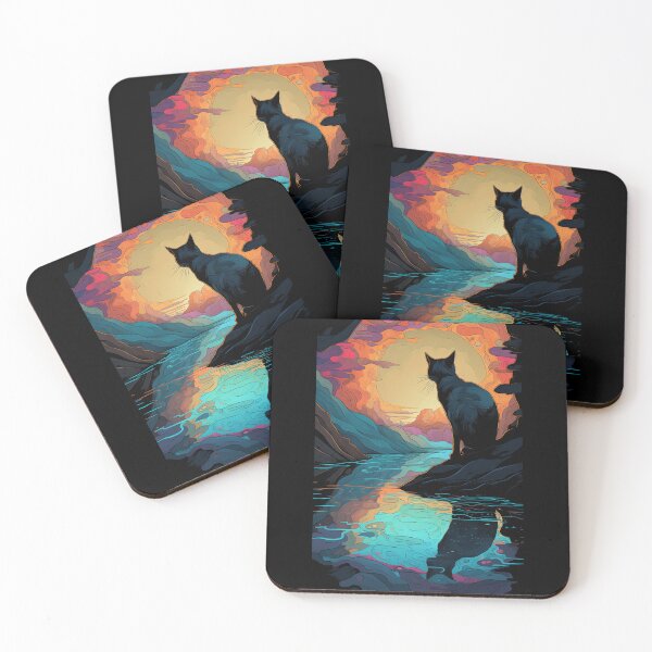 Item preview, Cat Reflected in Rainbow Pool designed and sold by Splargo Digital Prints.