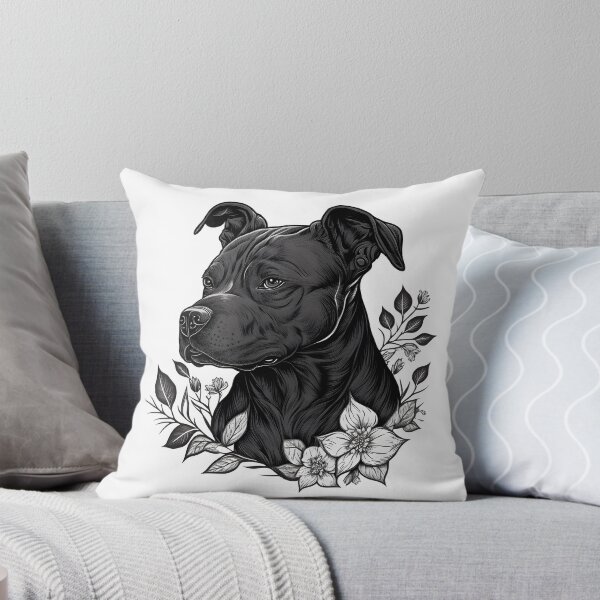 Item preview, Pitbull negro prediseñada designed and sold by brasandre93.