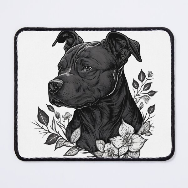 Aperçu de l'œuvre Clipart Pitbull Noir créée et vendue par brasandre93.