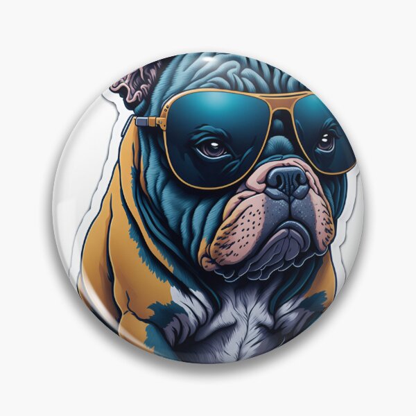 Item preview, Cute American Bully Sticker with Big Sunglasses designed and sold by RedArtG09.