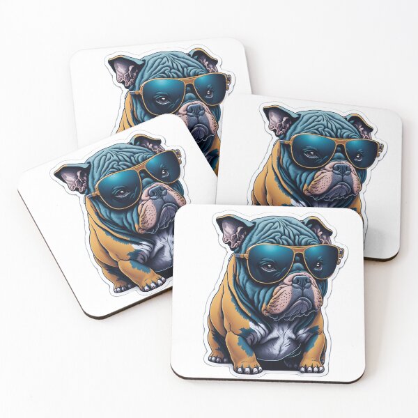 Item preview, Cute American Bully Sticker with Big Sunglasses designed and sold by RedArtG09.