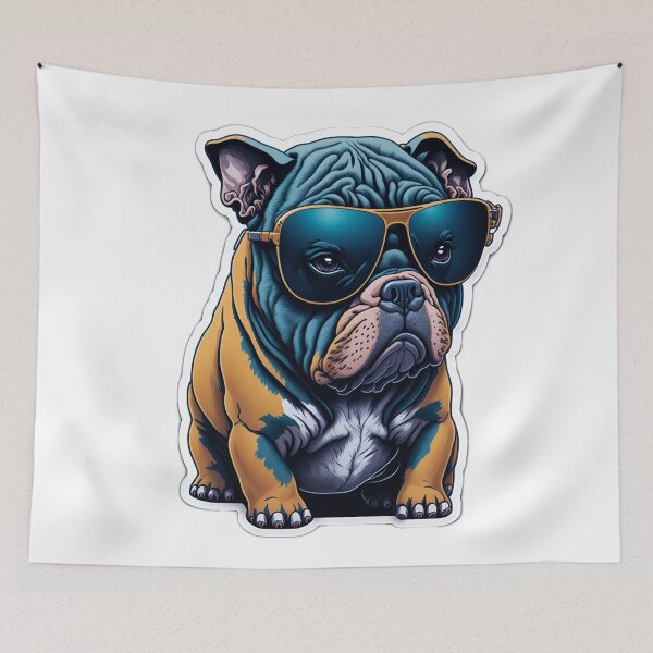 Item preview, Cute American Bully Sticker with Big Sunglasses designed and sold by RedArtG09.