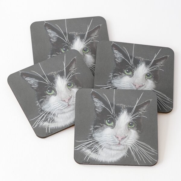 Item preview, Molly the black and white cat designed and sold by cathyscreations.