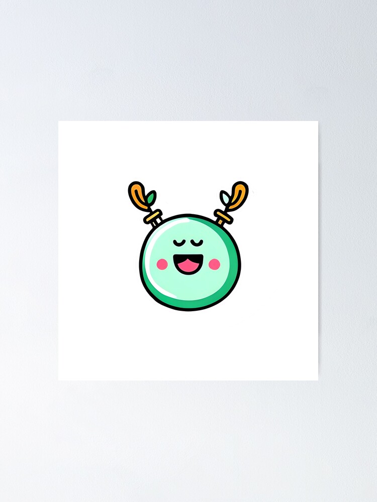 Kawaii slime in cartoon style Poster by LumasprintShop