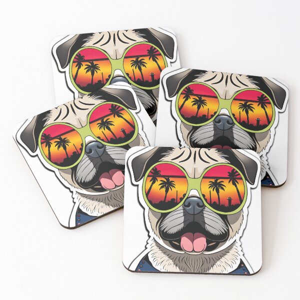 Item preview, pug with glasses designed and sold by elijam.