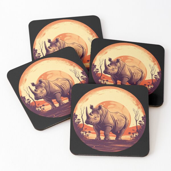 Item preview, Savannah Sunset Rhino designed and sold by LukeAiWalker.