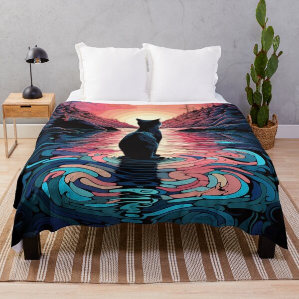 Item preview, Cat with Stained Glass Sunset designed and sold by Splargo Digital Prints.