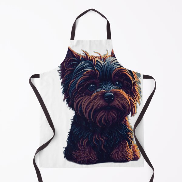 Item preview, Yorkshire Terrier Dog Face Print Design Studio Ghibli Style Vector Illustration designed and sold by RedArtG09.
