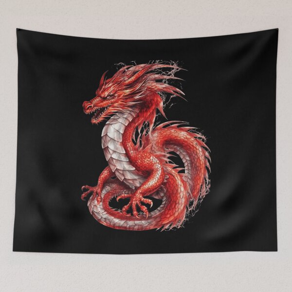 Item preview, Red dragon, mistic animal designed and sold by HarriPaloma.