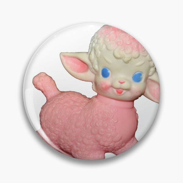 Item preview, Kawaii Kitsch Rubber Lamb Toy designed and sold by knickeryknackry.
