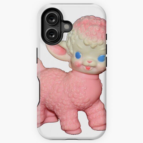 Vista previa del artículo con la obra «Juguete de cordero de goma con forma de kitsch kawaii», diseñado y vendido por knickeryknackry.