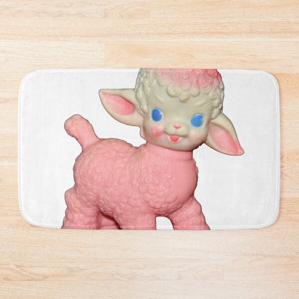 Item preview, Kawaii Kitsch Rubber Lamb Toy designed and sold by knickeryknackry.
