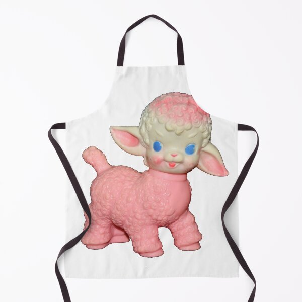 Item preview, Kawaii Kitsch Rubber Lamb Toy designed and sold by knickeryknackry.
