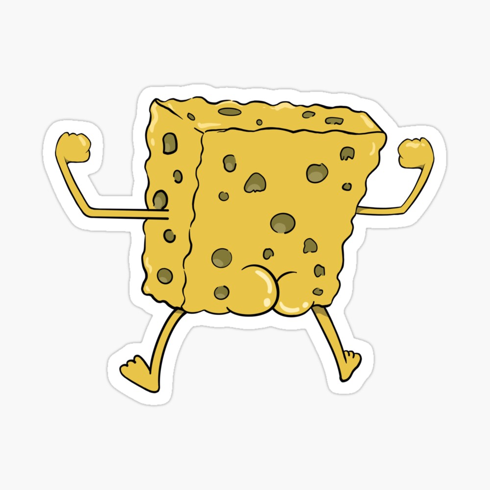 Spongebob Butt Sticker | Sticker