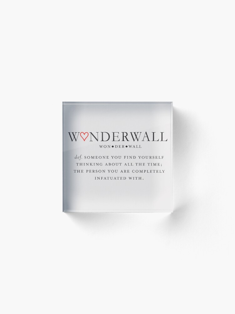 Alternate view of Wonderwall Definition Acrylic Block